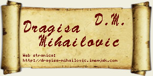 Dragiša Mihailović vizit kartica